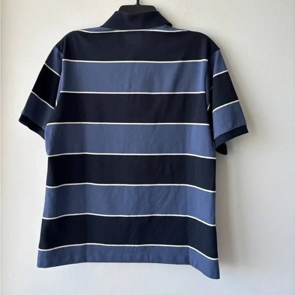 UNIQLO X JW ANDERSON Dry Pique Polo Shirt Striped Blue Size XS NWT